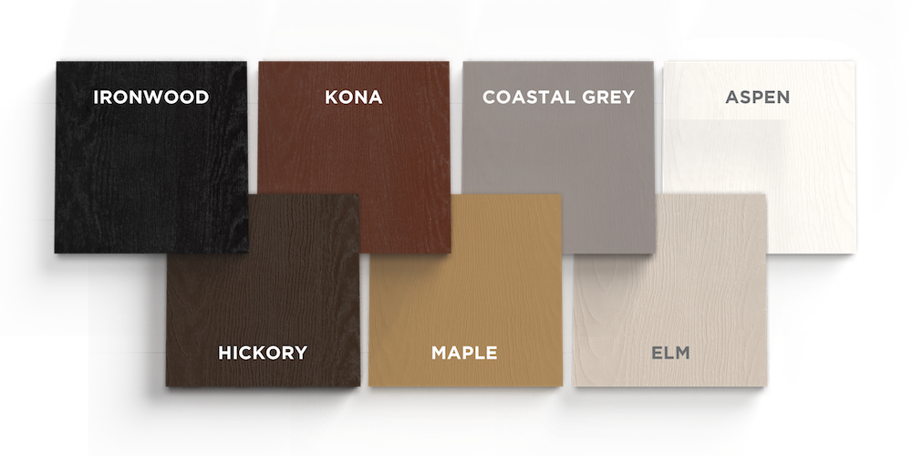 TImberLine Woodgrain HDPE Solid Collection Swatches